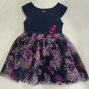 Blue and purple flower dress
